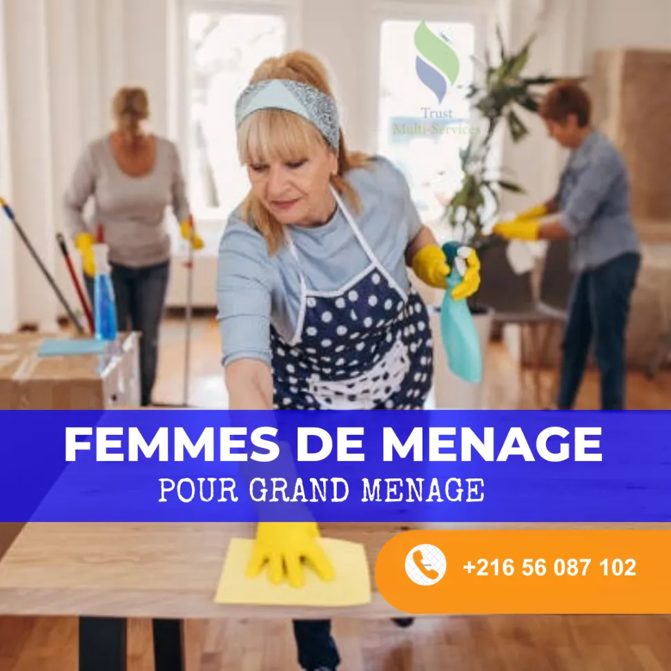 FEMME DE MENAGE PAR JOUR POUR GRAND MENAGE A DAR FADHAL