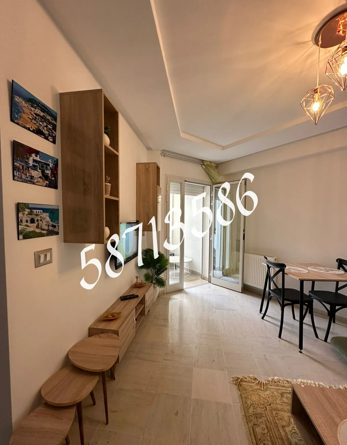 A LOUER – S+1 MEUBLE – CITE EL WAHAT – TEL 58713586 – FB.8216