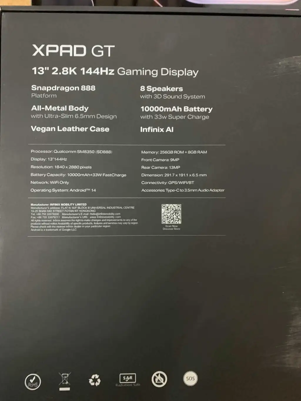 infinix xpad gt