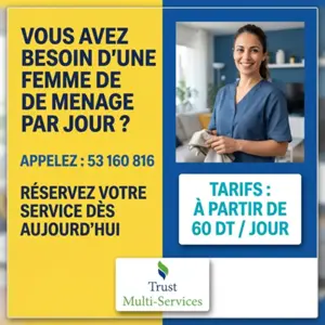 femme de menage par jour a borj louzir