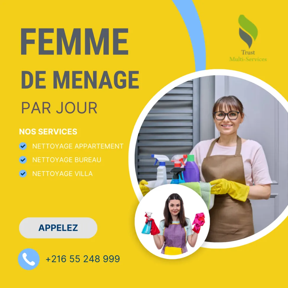 femme de ménage par jour a tunis