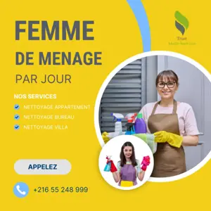 femme de ménage par jour a tunis 