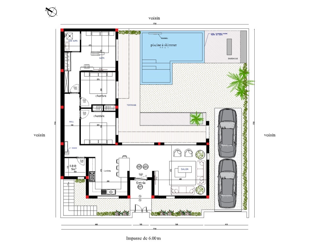 Villa avec piscine – prix révisé à 450 millions.