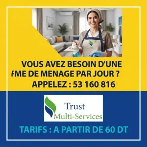 femme de menage par jour a manzel bourguiba