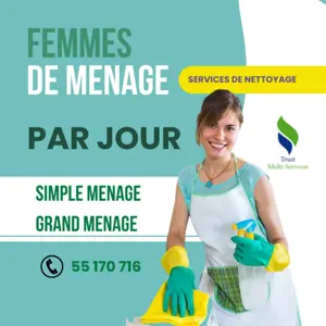 SOCIETE DE NETTOYAGE PAR JOUR A dar fadhal