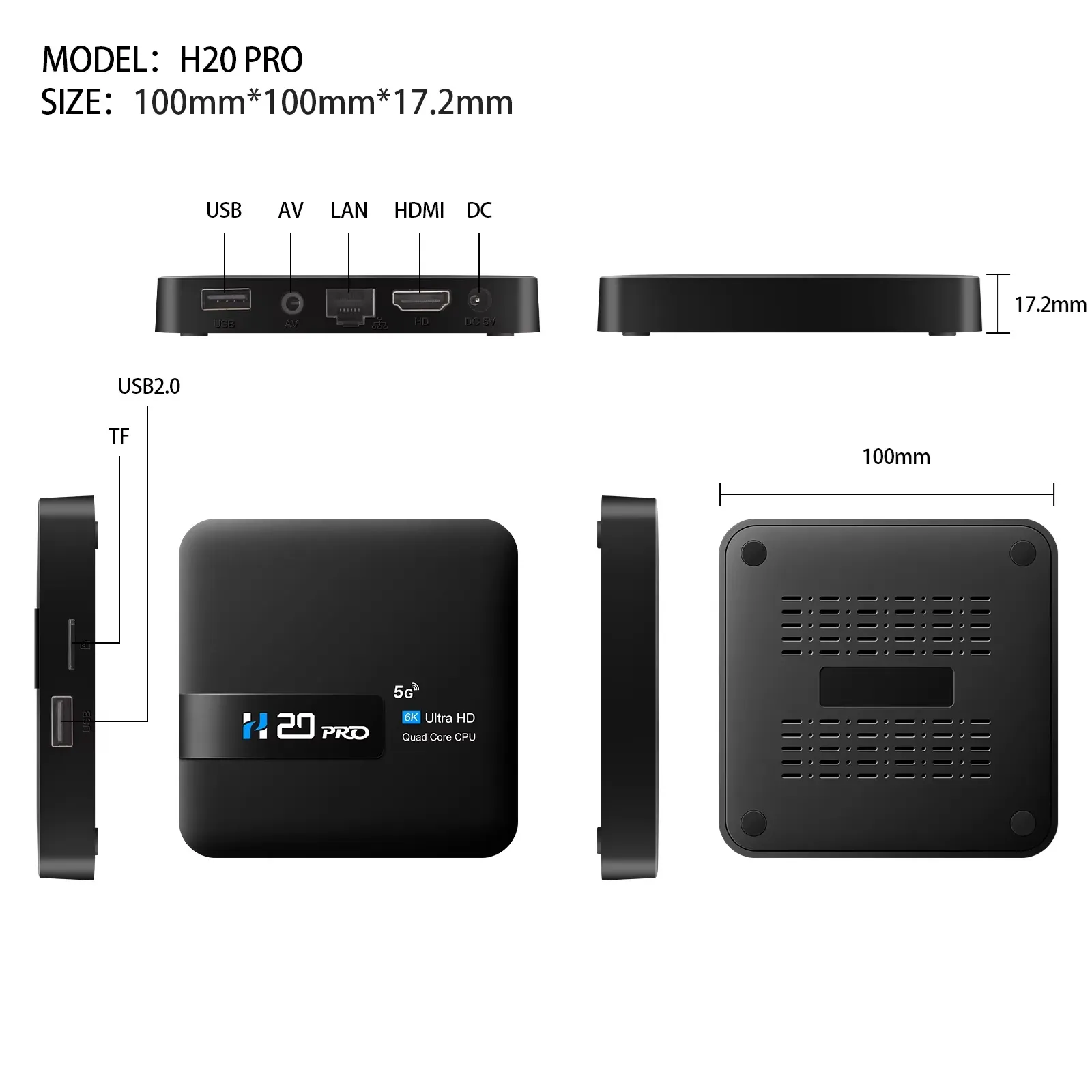 Android Box TV 2-16GB 6K Ultra HD Wi-Fi6 + 2ans IPTV gratuit