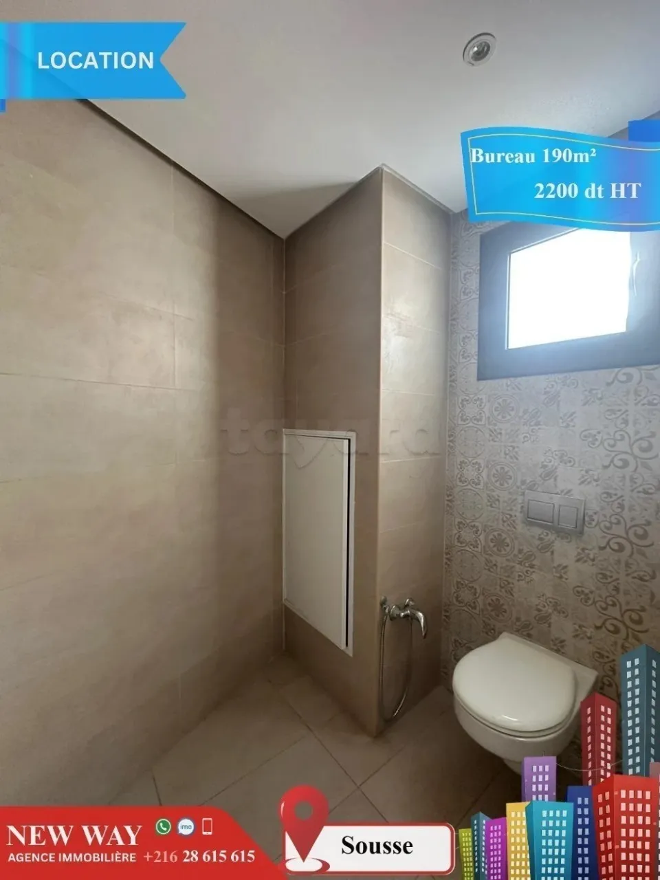 Bureau de 190 m² à Sousse dans un Emplacement Stratégique