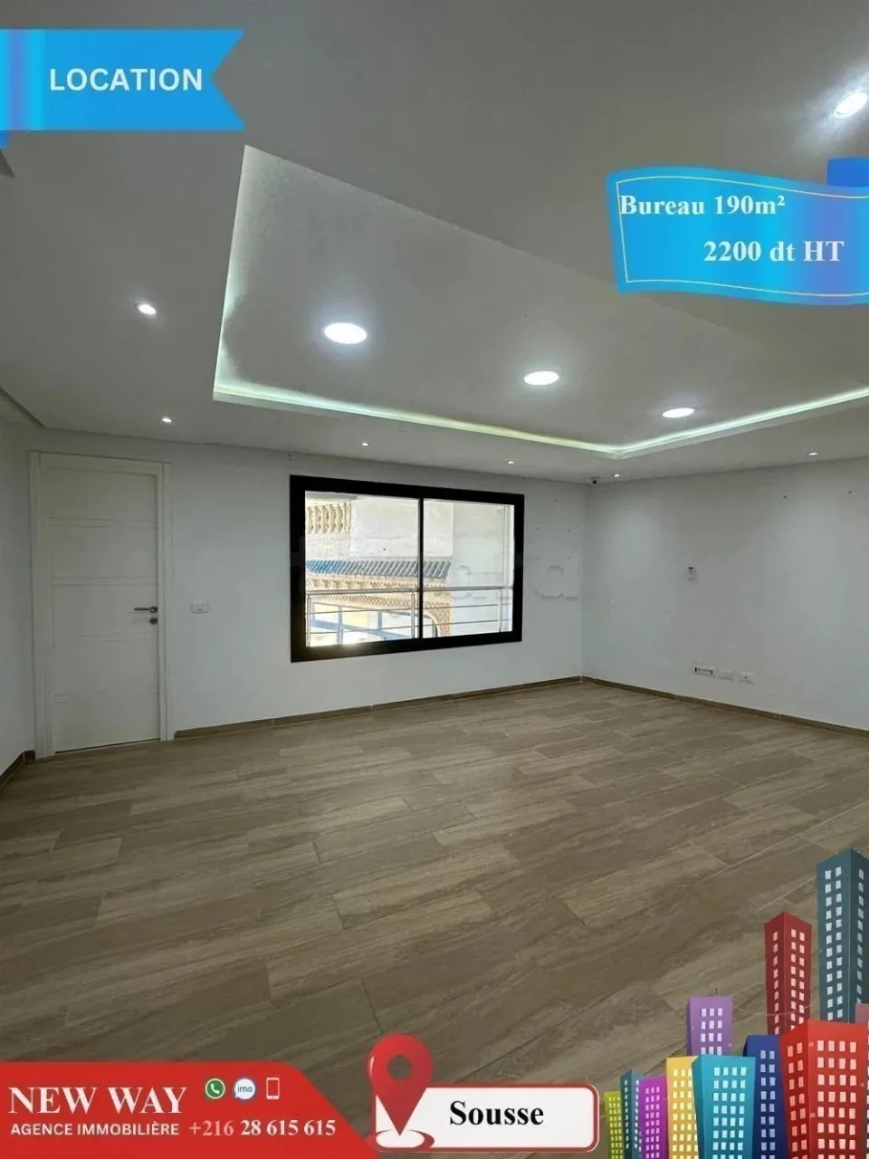Bureau de 190 m² à Sousse dans un Emplacement Stratégique