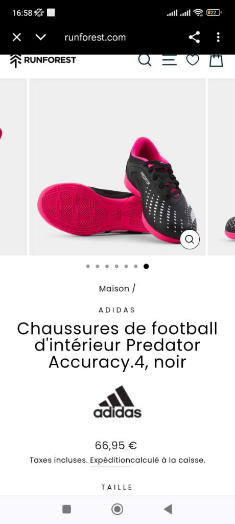 Demi crampons adidas Predator p37 
