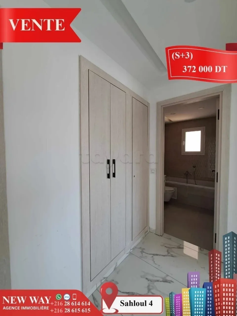 (S+3) Directe Promoteur à Sahloul 4
