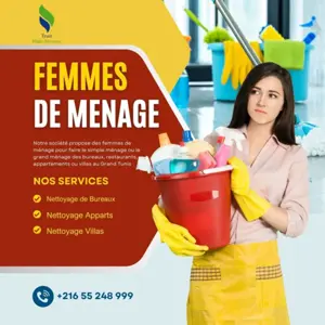 femme de ménage par jour en tunis 
