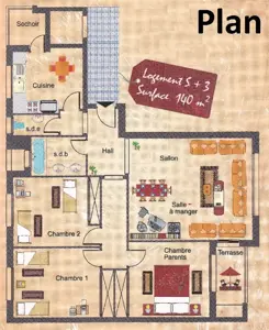 Appartement S+4 à vendre, vue panoramique