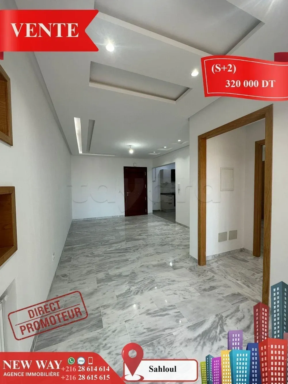 (S+2) à Sahloul 4 Directe Promoteur