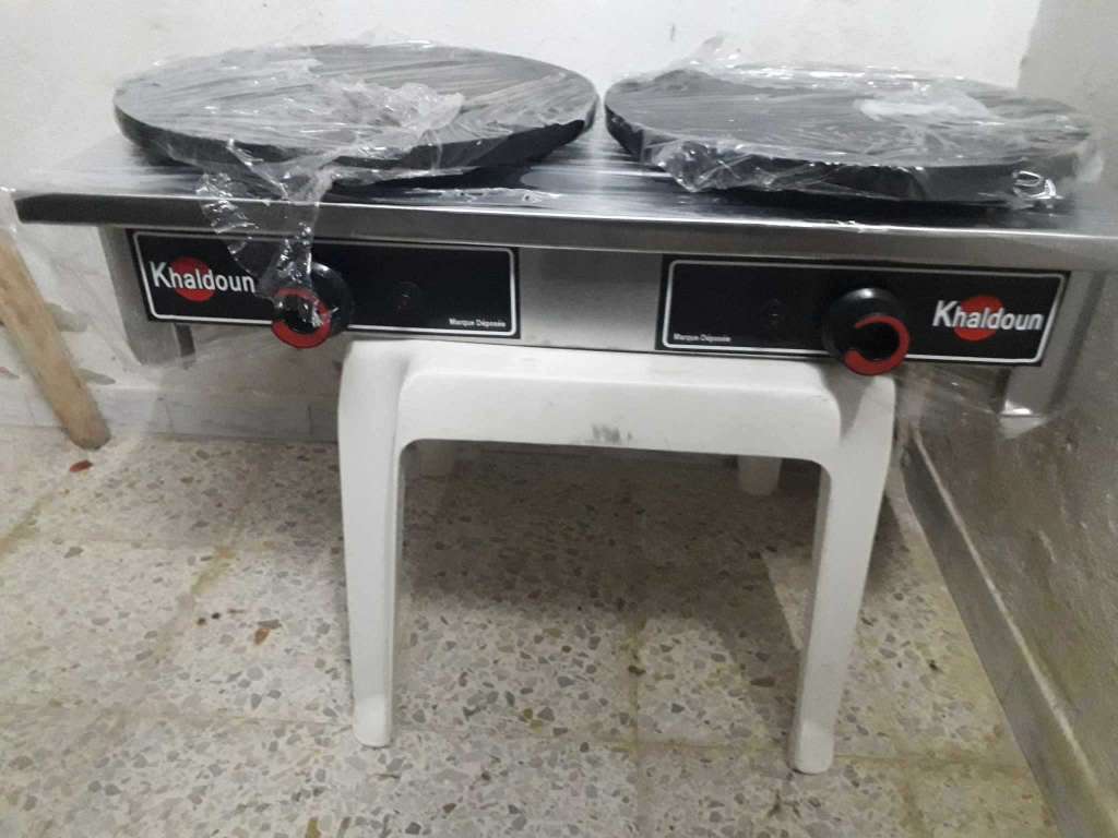 Crepiere double gaz inox neuf