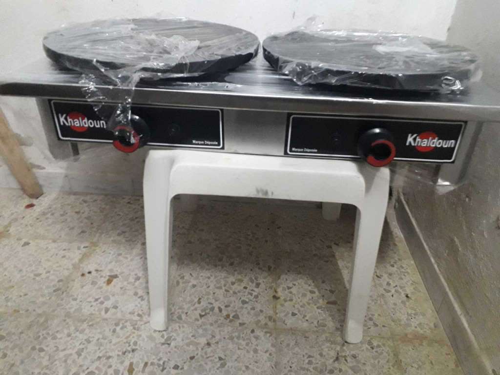 Crepiere double gaz inox neuf