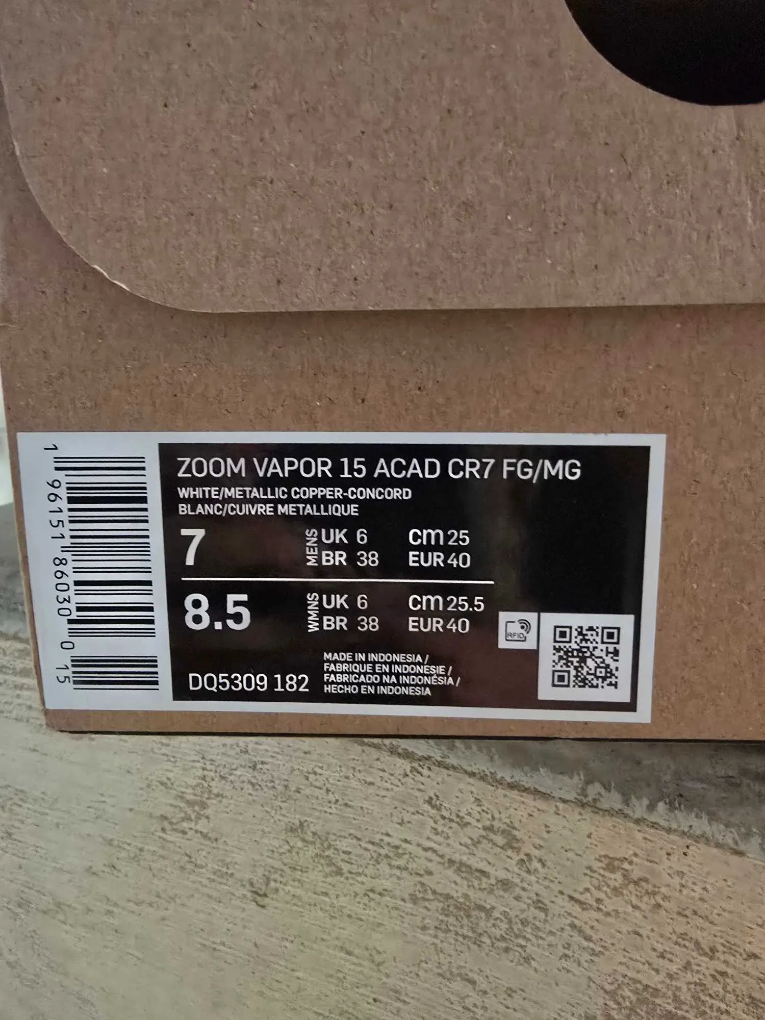 Crampon Nike Mercurial Vapor 15 Elite CR7 Azulejo