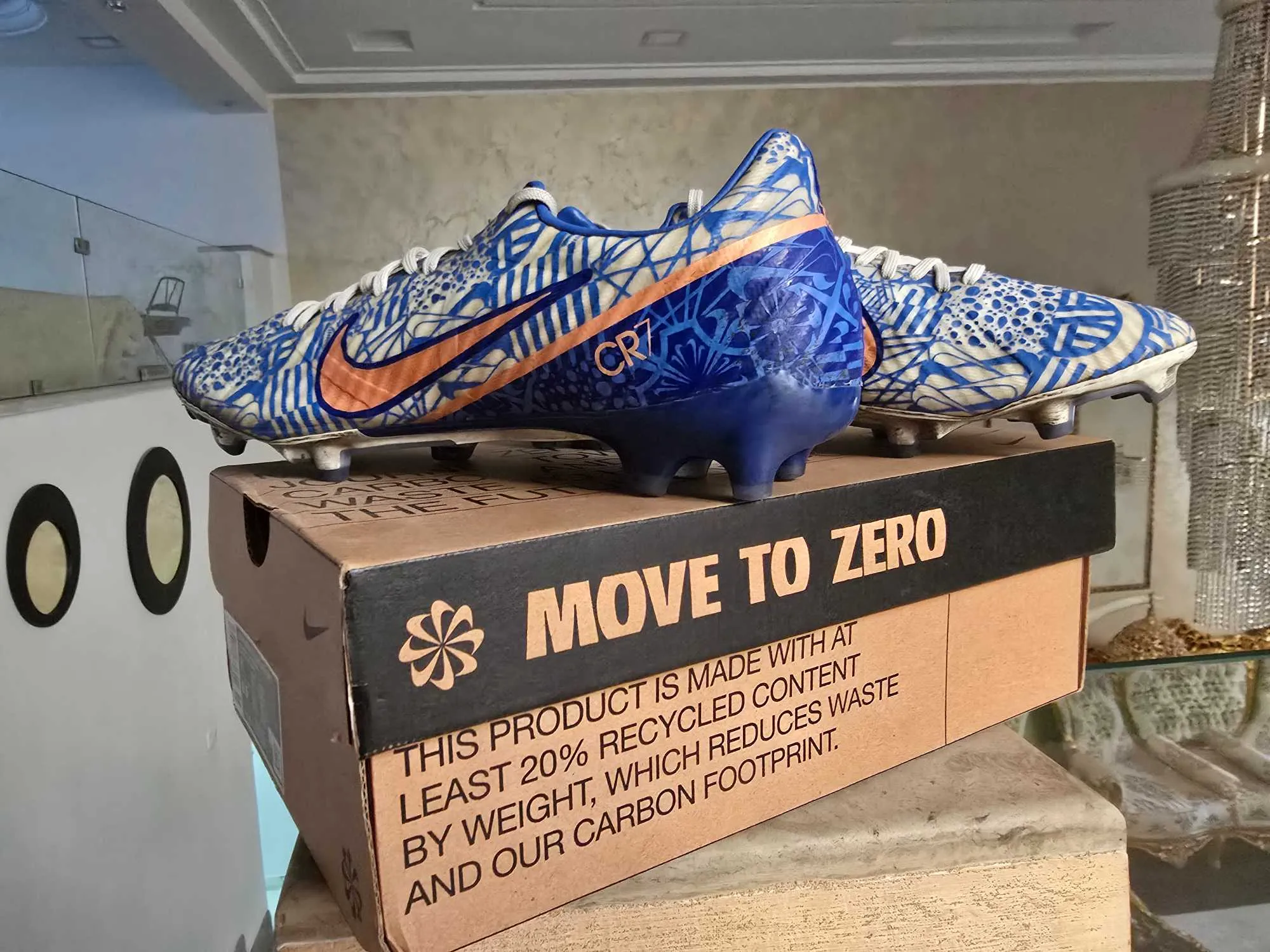 Crampon Nike Mercurial Vapor 15 Elite CR7 Azulejo