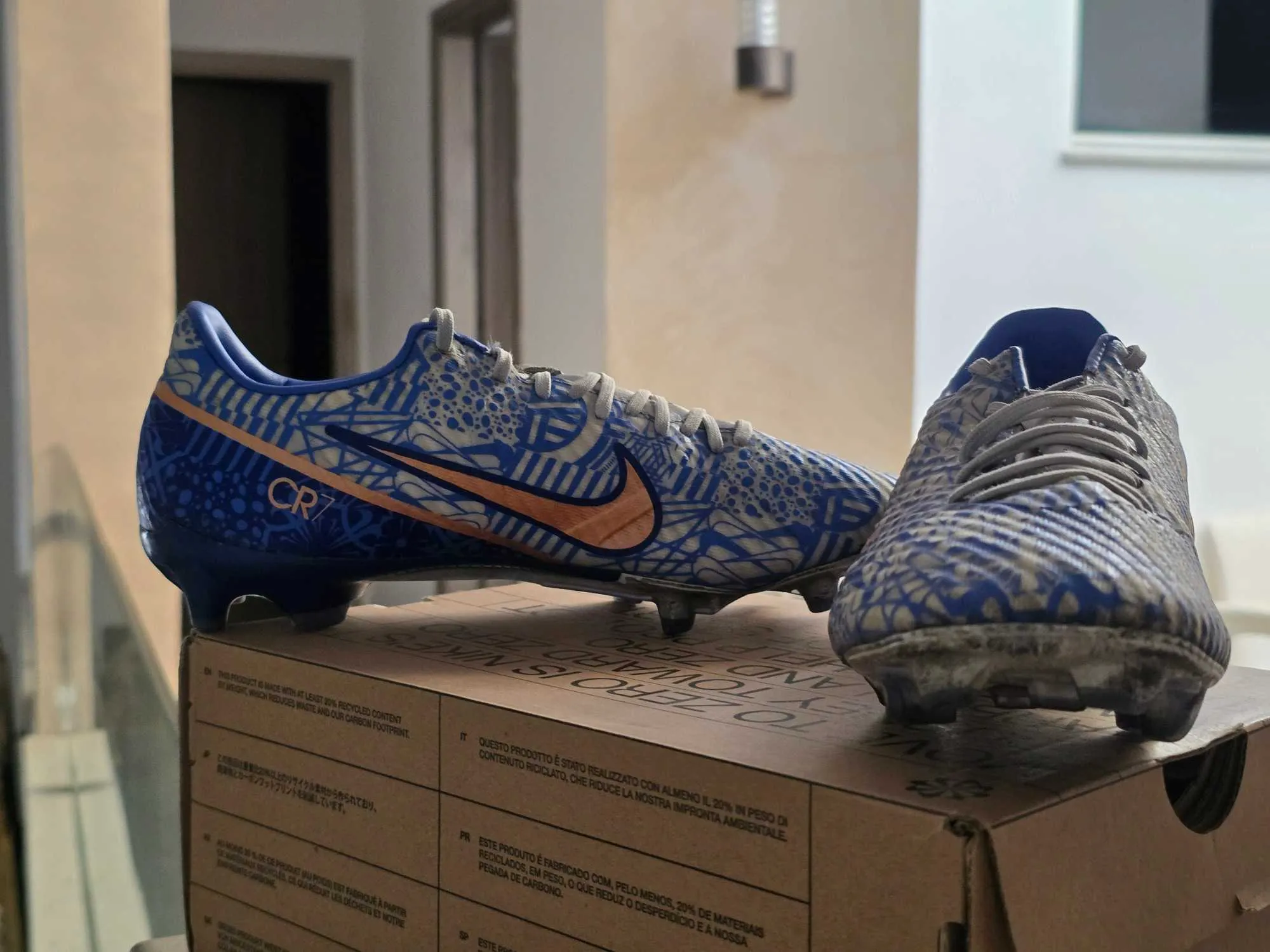 Crampon Nike Mercurial Vapor 15 Elite CR7 Azulejo