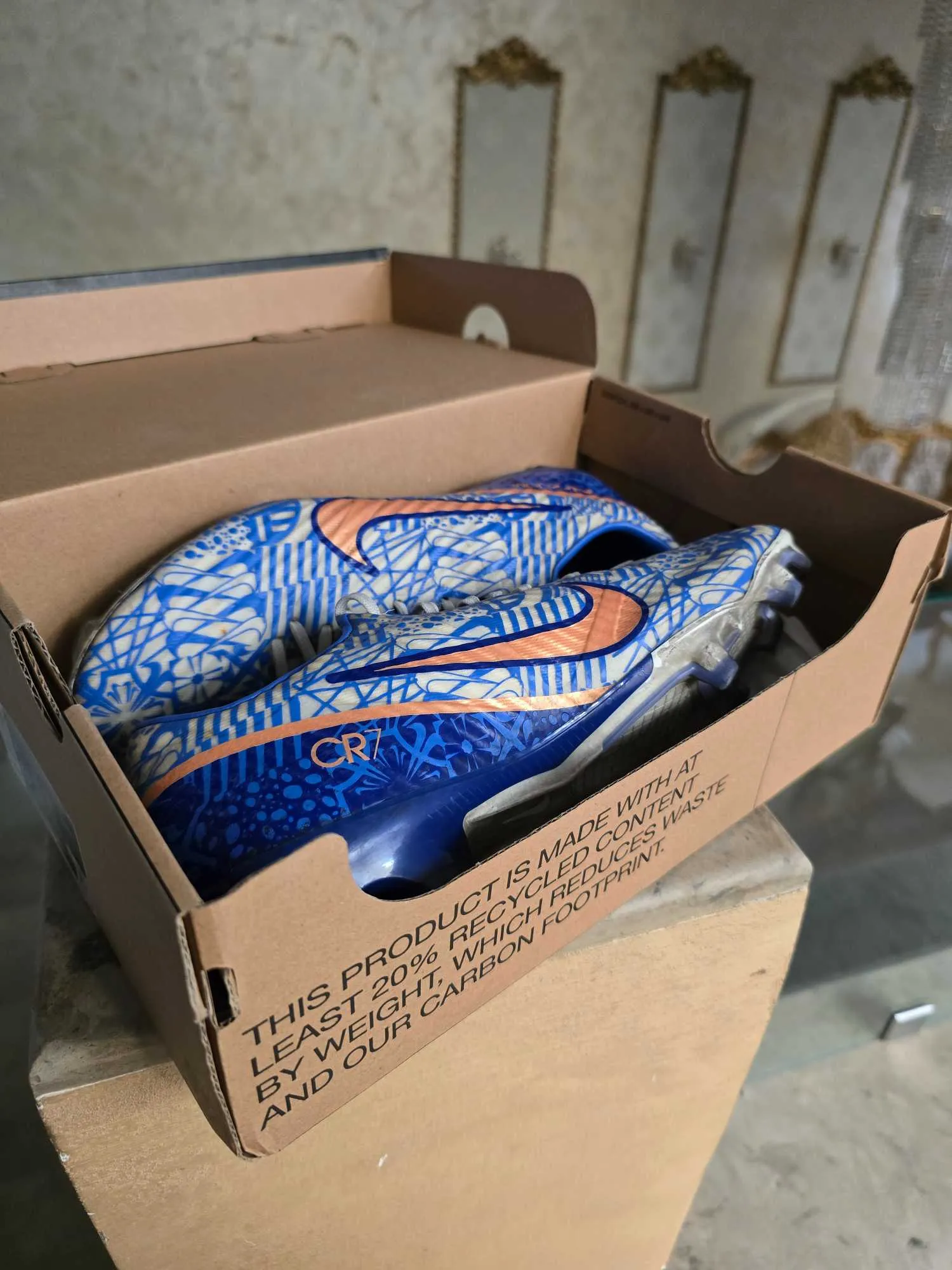 Crampon Nike Mercurial Vapor 15 Elite CR7 Azulejo
