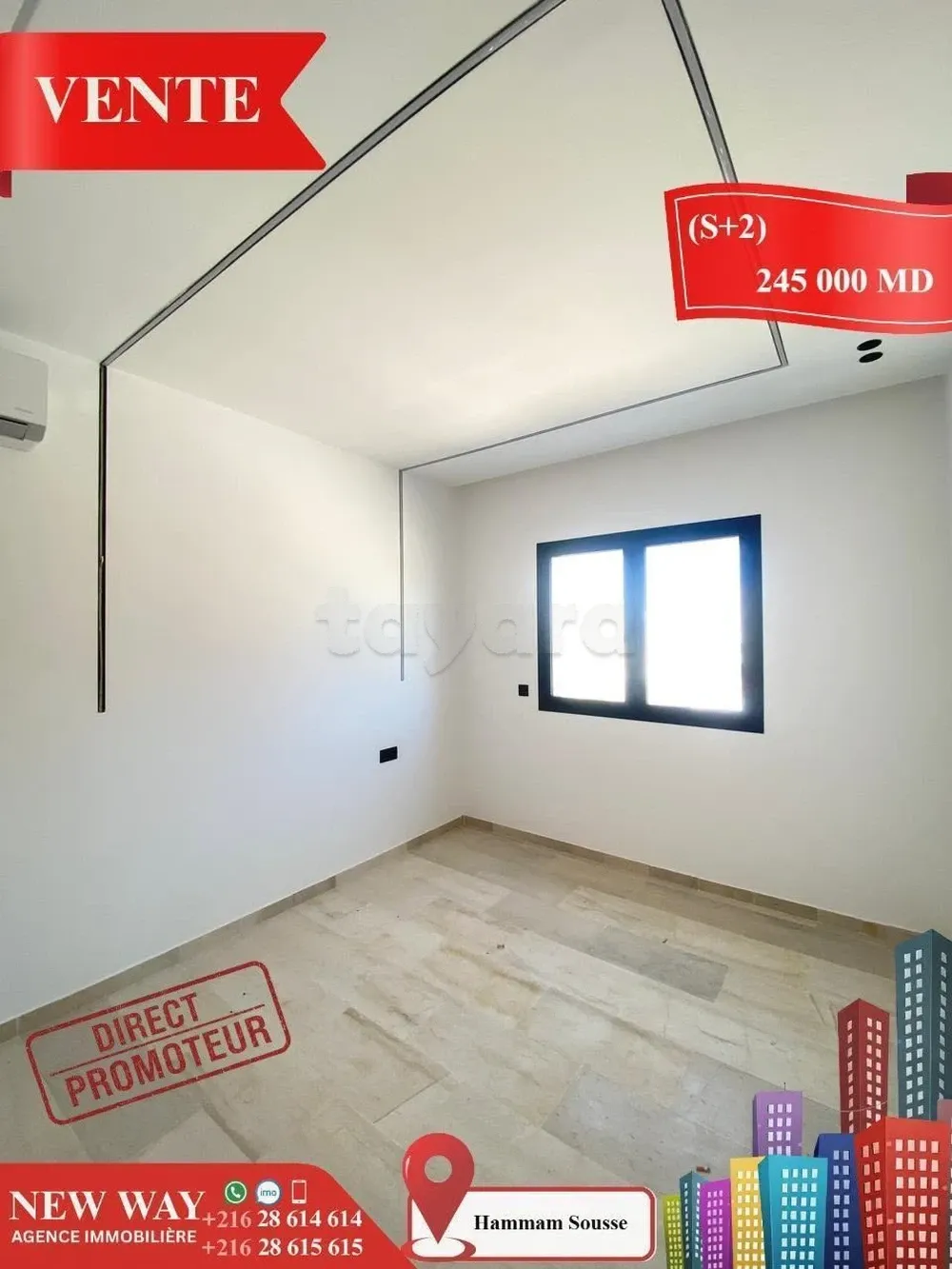 (S+2) Directe Promoteur à Hammam Sousse