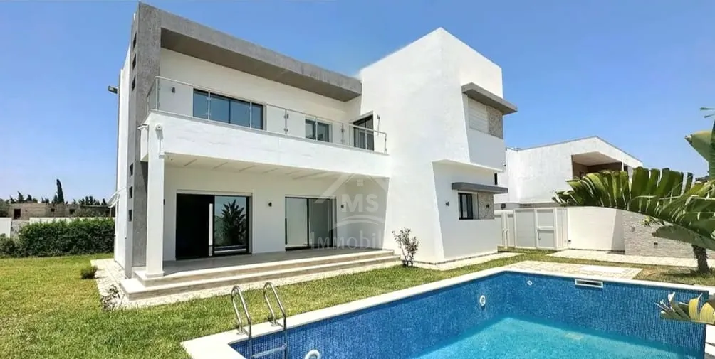 Villa S+4 toute neuve avec jardin et piscine Ă Hammamet Sud 51355351