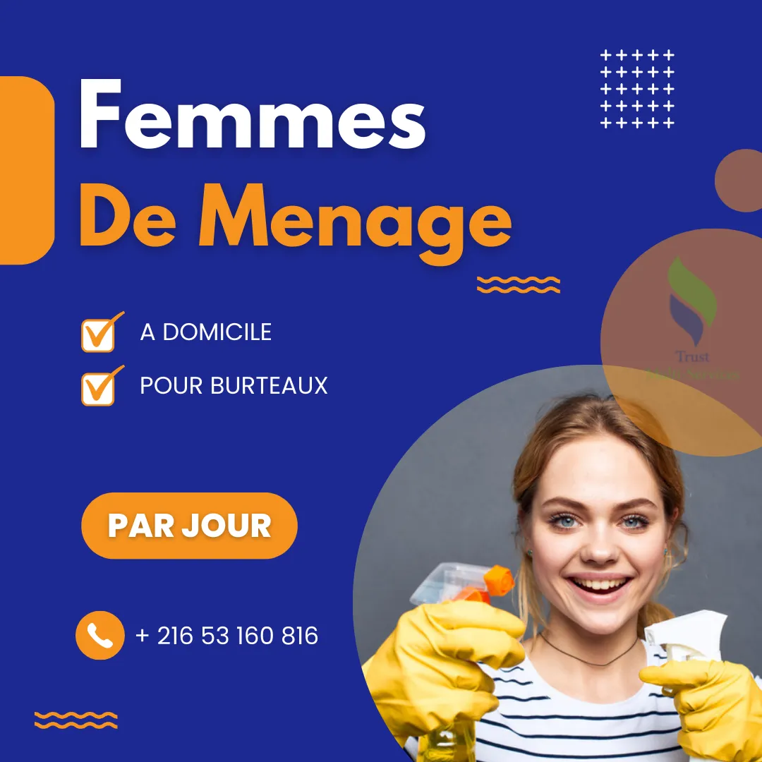 FEMME DE MENAGE PAR JOUR A AIN ZAGHOUAN