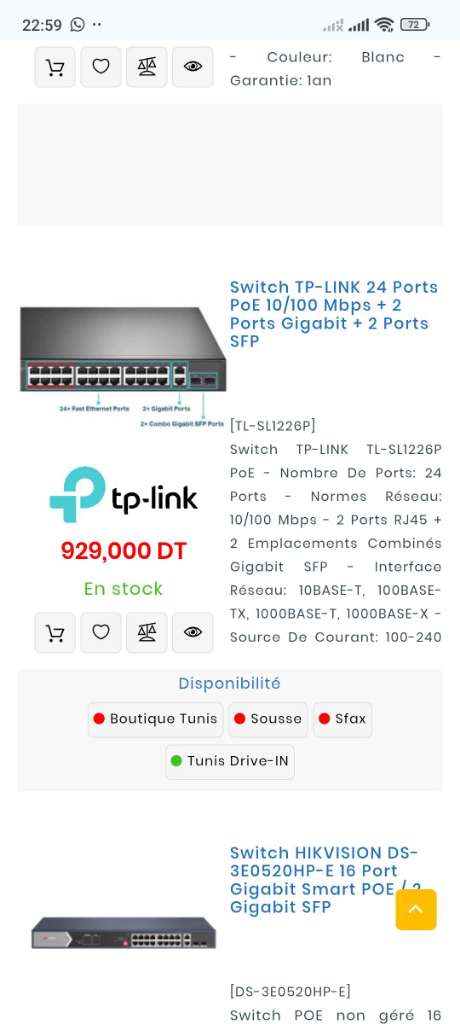 Switch TP-LINK TL-SL1226P 24 porte PoE 10/100 +2 portz gigabit+ 2 ports sfp