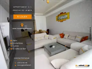 Pour location scolaire un appartement S+3 En pleine Zone Touristique