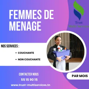 femme de ménage par mois a khaznadar