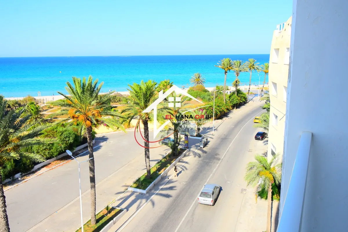 appartement s+1 de charme rz azur proche de la plage et vue mer à corniche mahdia
