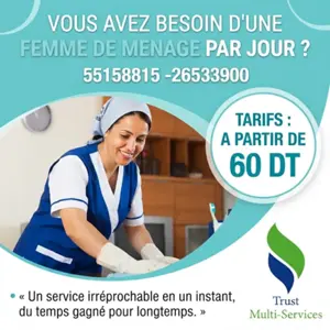 FEMME DE MENAGE PAR JOUR A KALAA KEBIRA