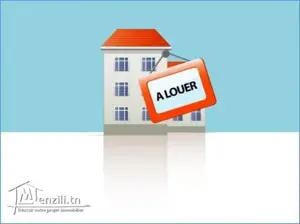  un studio s0 semi meublé au 1er étage d'une villa a louer a bardo rue bayrouth