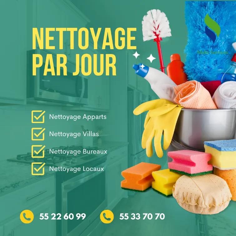 FEMME DE MENAGE PAR JOUR A GAMMARTH
