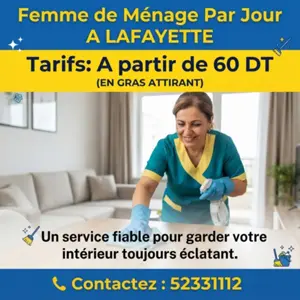 FEMME DE MENAGE PAR JOUR A LAFAYETTE