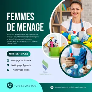 femme de ménage par jour a tunis 