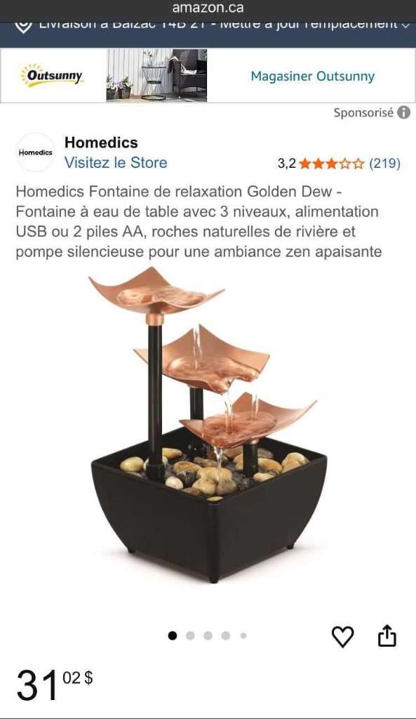 Fontaine de Table de Relaxation D'intérieur USB 3V avec Lumière LED
Deux modèles