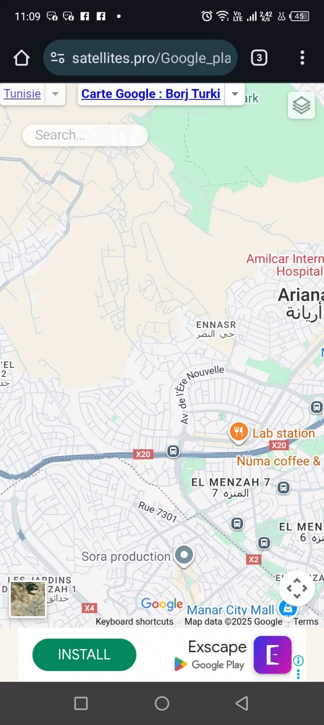 côté cité Ennasr Terrain occasion 2026