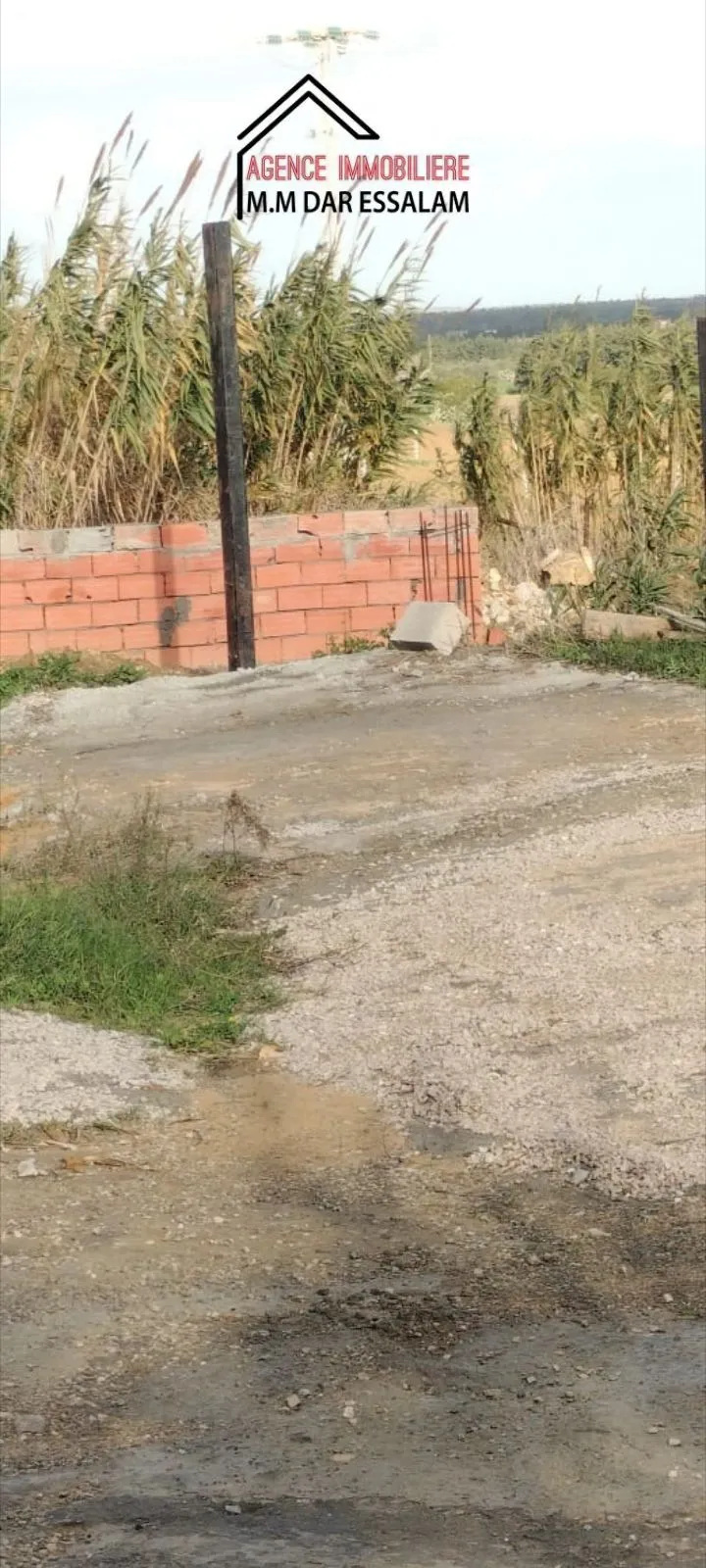 terrain se trouve directement sur la route principal