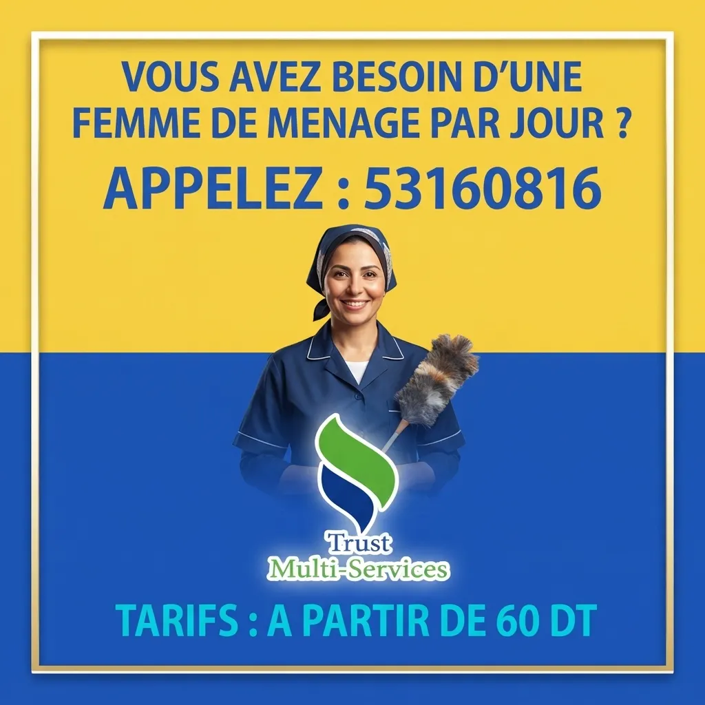 femme de menage par jour a sfax ville