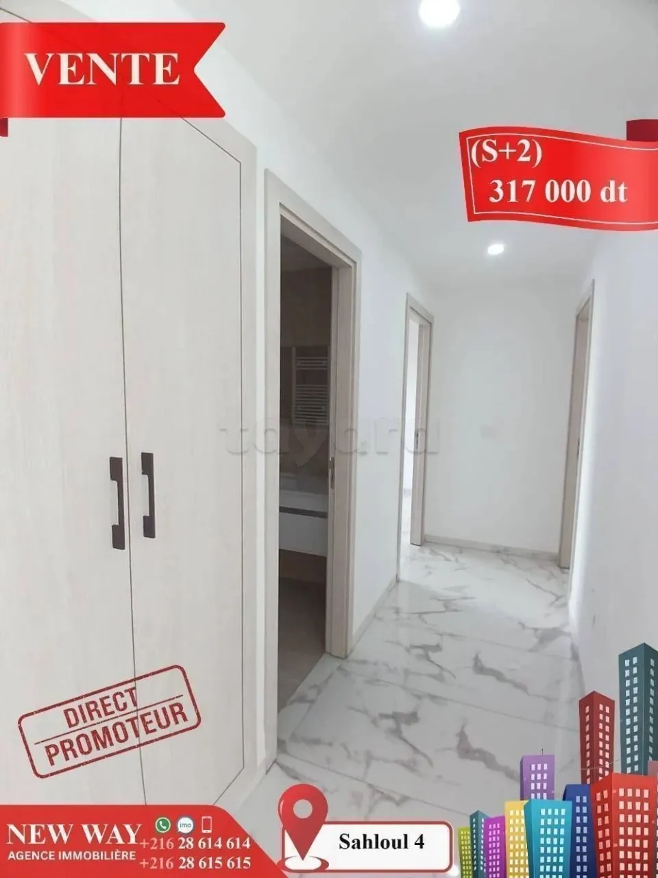 (S+2) Directe Promoteur à Sahloul 4