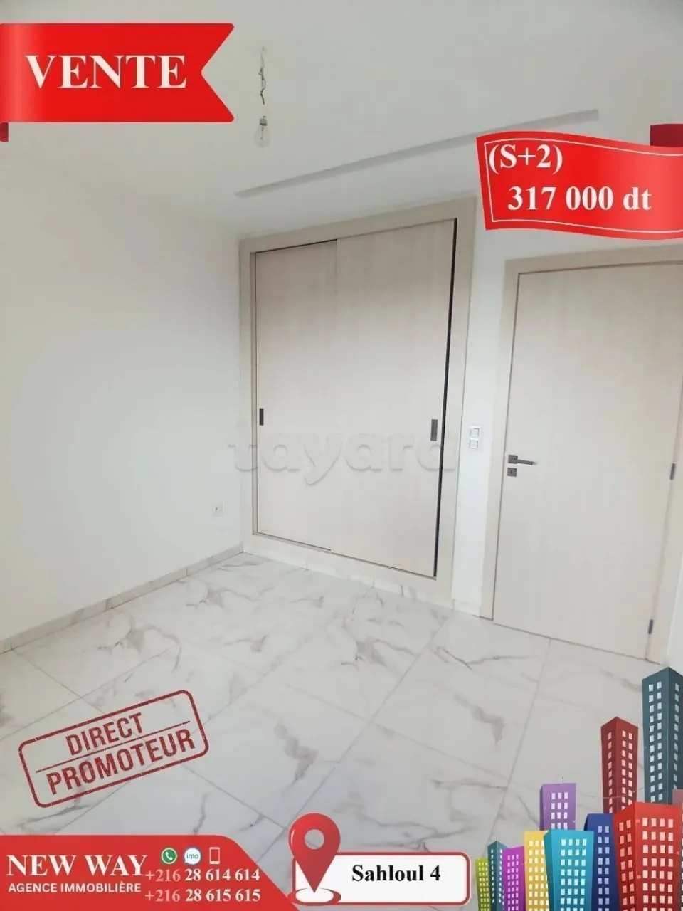 (S+2) Directe Promoteur à Sahloul 4