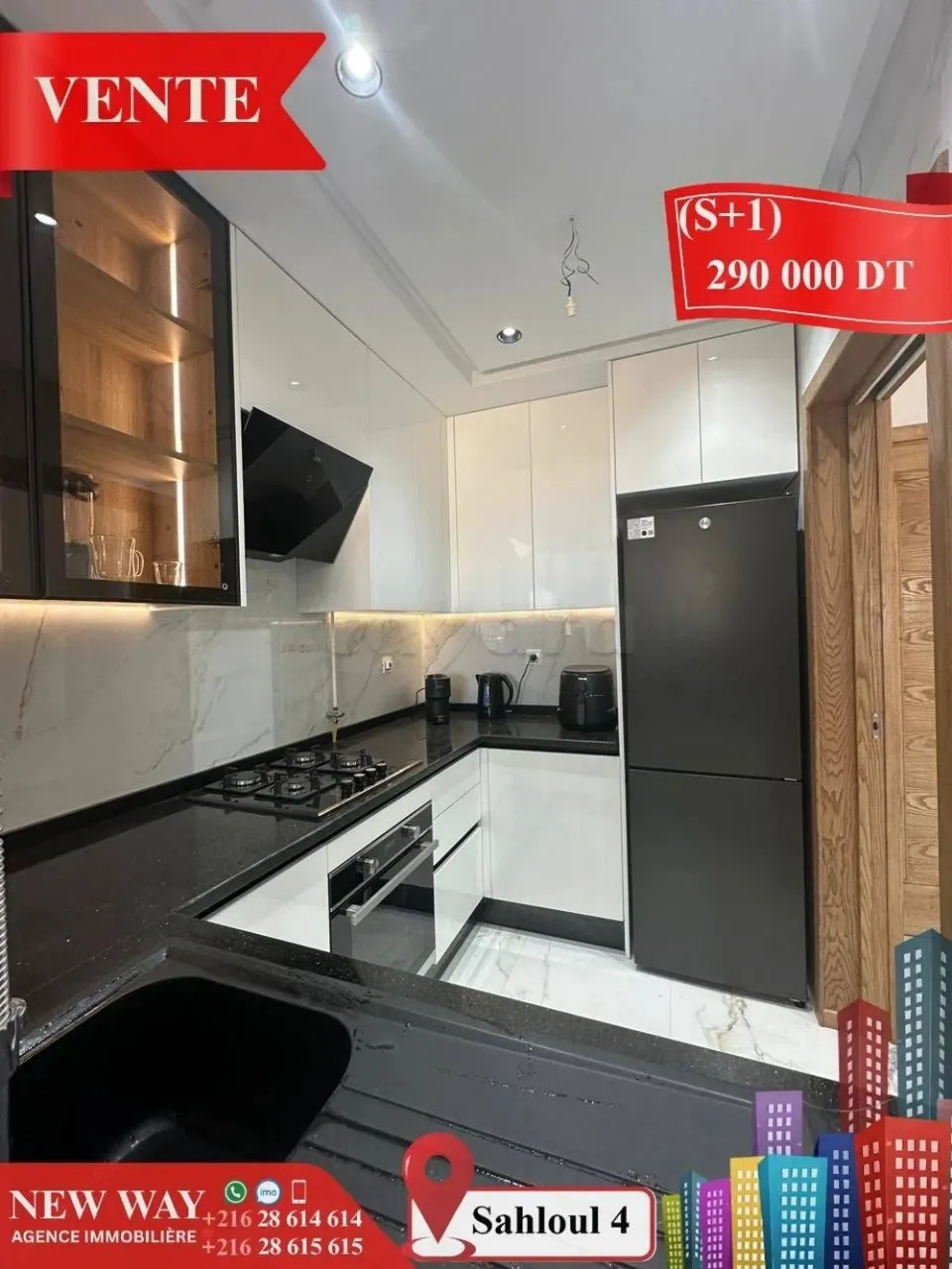 (S+1) Neuf à Sahloul 4 avec Place de Parking