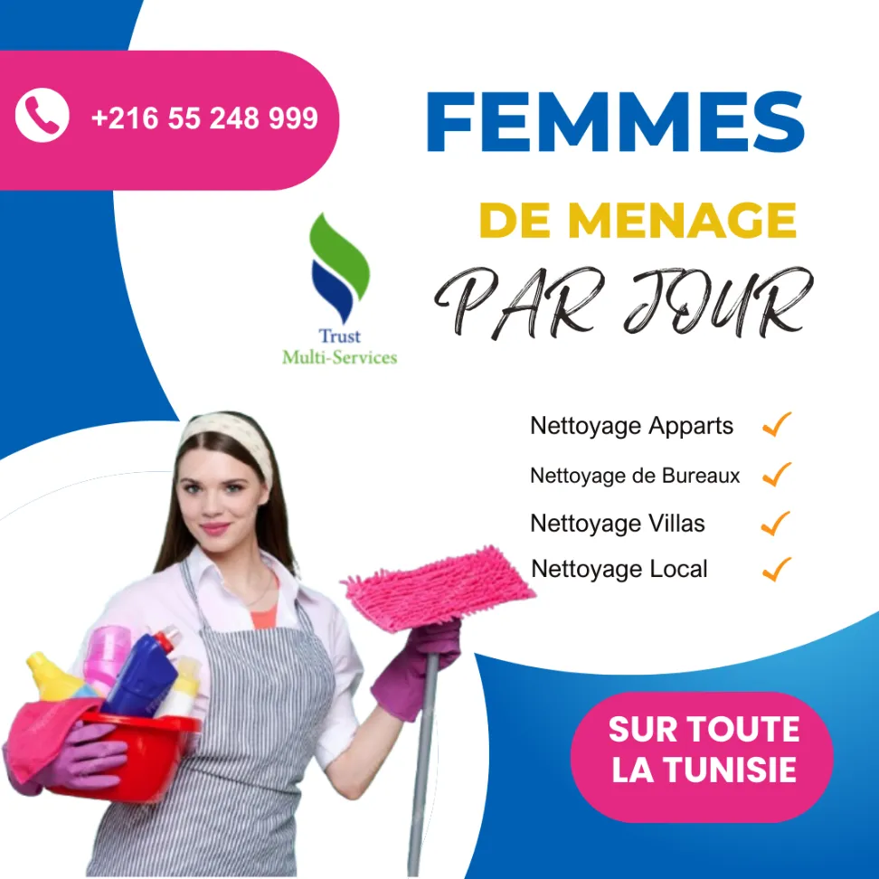 femme de ménage par jour a tunis 