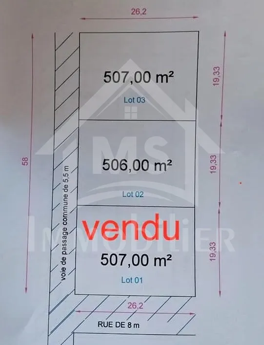 2 lots de terrain vue de mer à vendre à Hammamet Nord 51355351