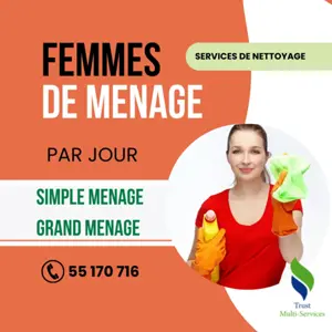 NETTOYAGE DE VILLA PAR JOUR A Bardo