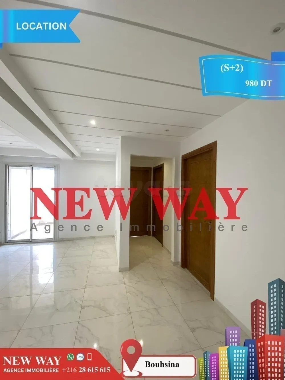 (S+2) à Bouhsina avec Place de Parking