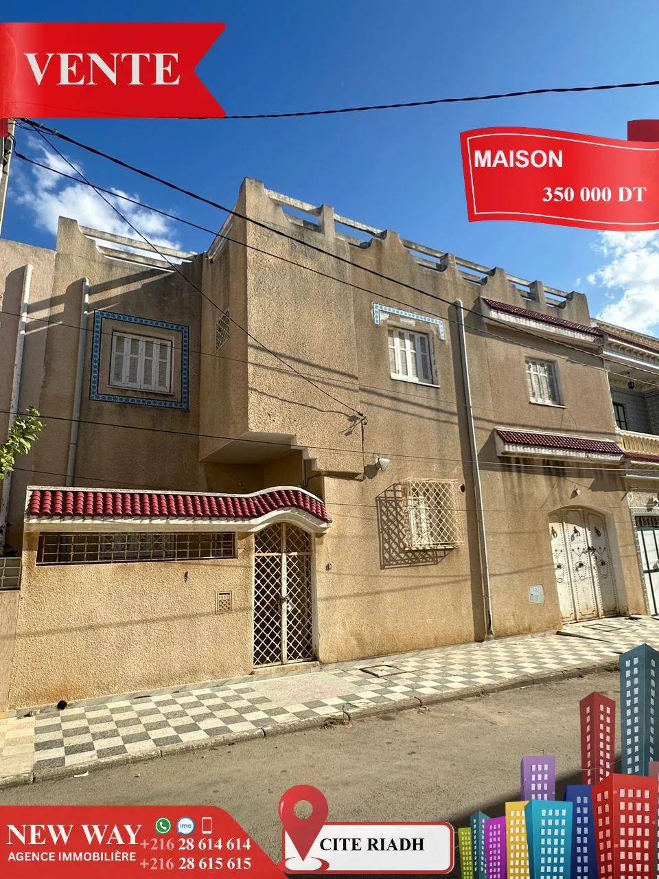 Maison indépendante (S+4) à Cité Riadh