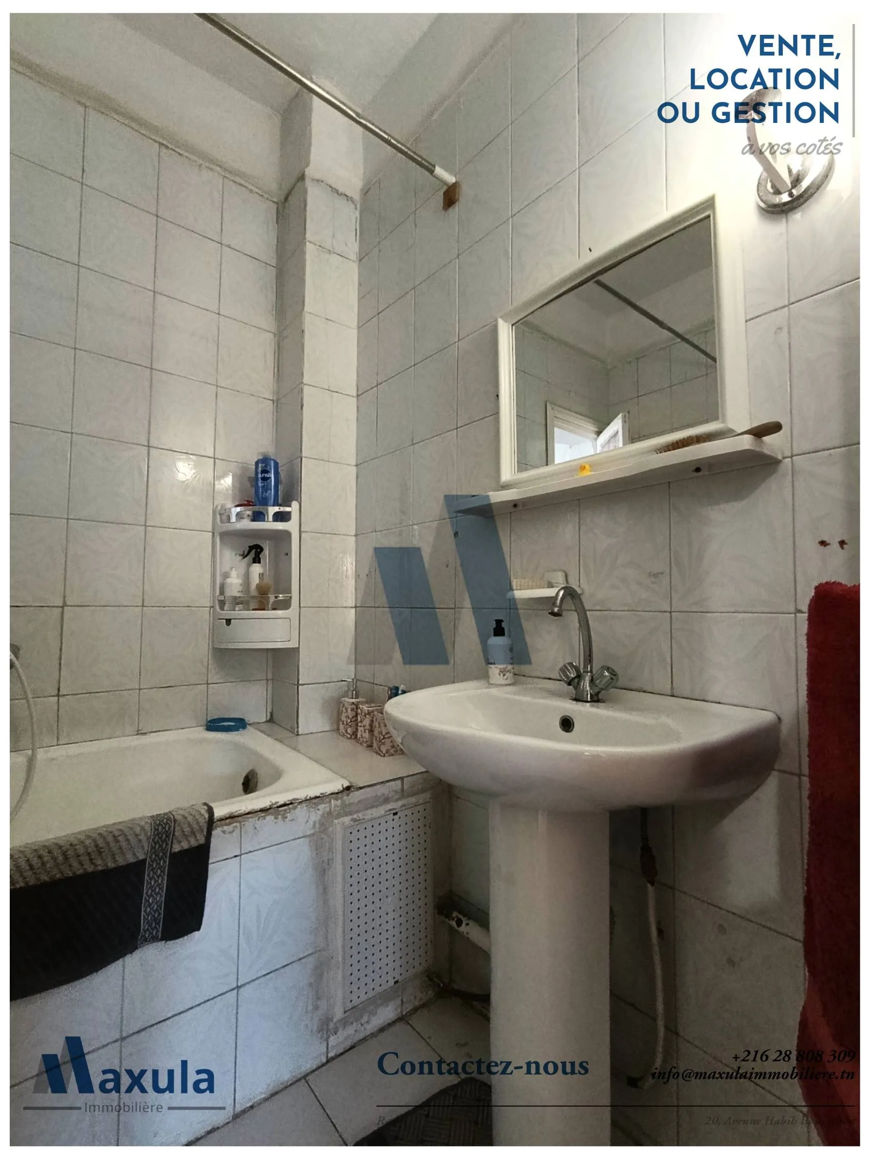 À VENDRE APPARTEMENT S+3 AU 3ÈME ÉTAGE À RADES SNIT