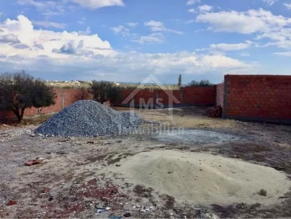 Terrain clôturé de 910 m² avec vue de mer à Hammamet Sud à vendre 51355351