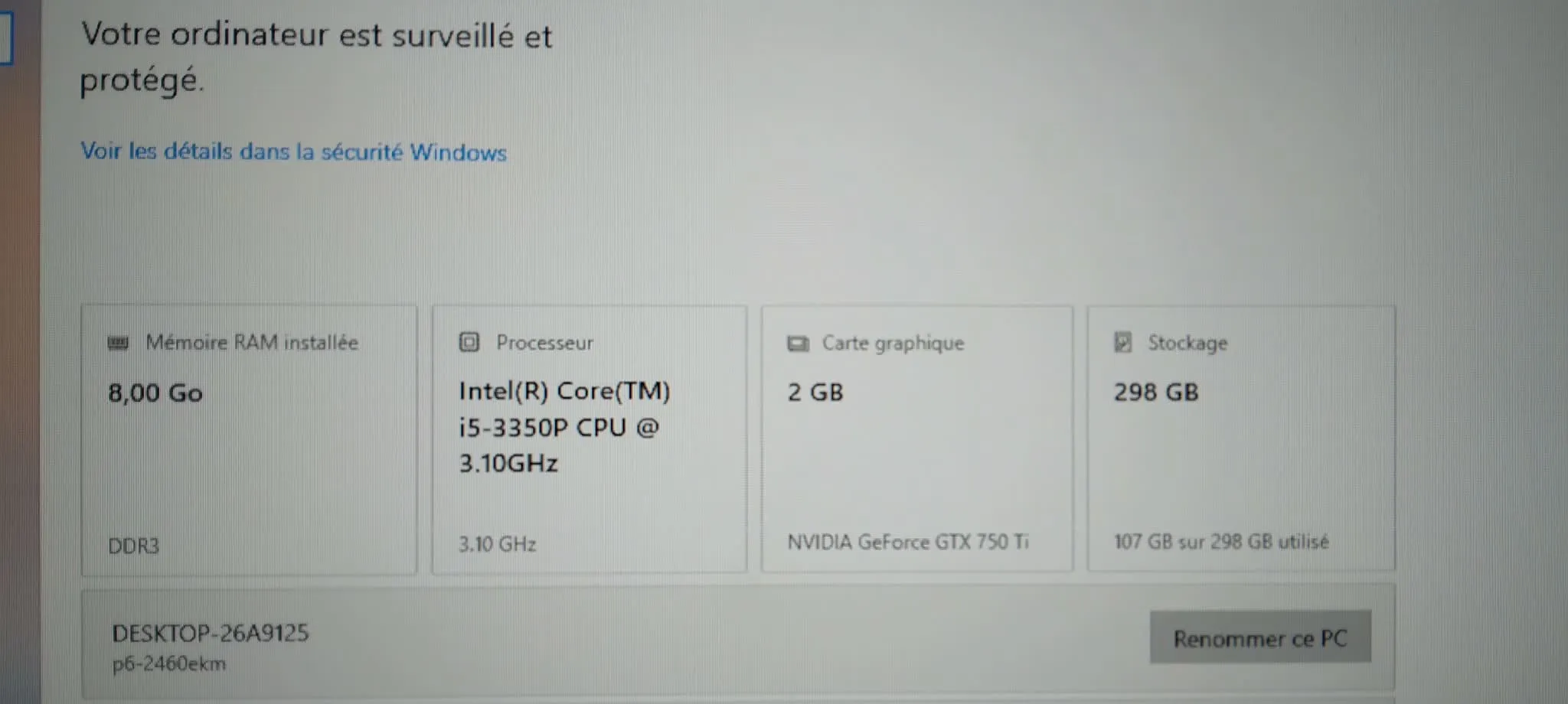 Hp Pavillion i5 8Go GTX 750Ti 2Go